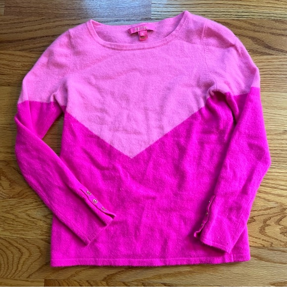 Lilly Pulitzer Bridgette pink cashmere sweater size small - Picture 2 of 6